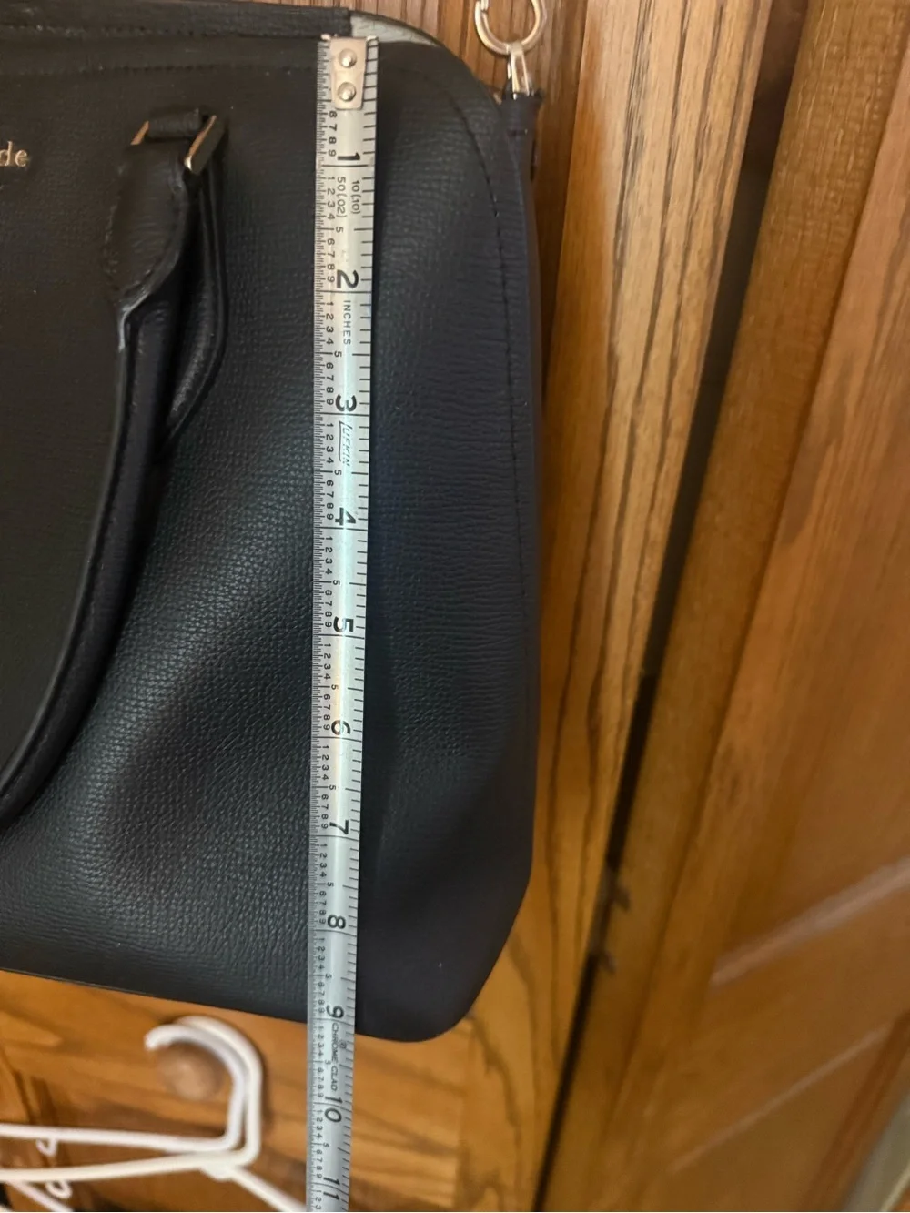 kate spade black leather shoulder satchel with adjustable strap